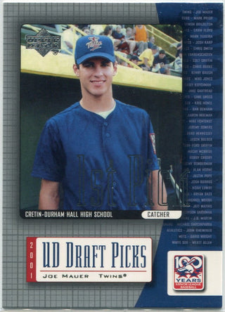 Joe Mauer 2001 Upper Deck Draft Picks RC #1