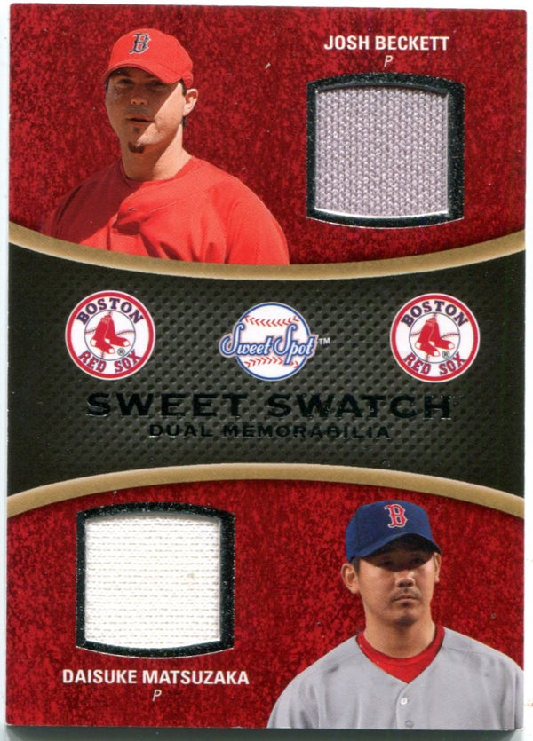 Josh Beckett/ Daisuke Matsuzaka Sweet Swatch Dual Memorabilia Patch Card
