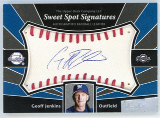 Geoff Jenkins Autographed2004 Upper Deck Sweet Spot Signatures Ball Relic #SS-GJ