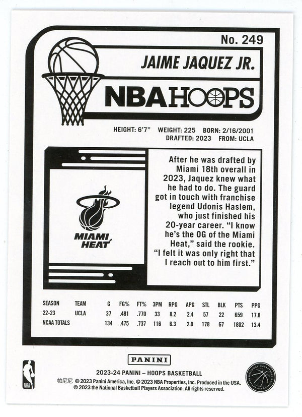 Jaime Jaquez Jr. 2023-24 Panini Hoops #249