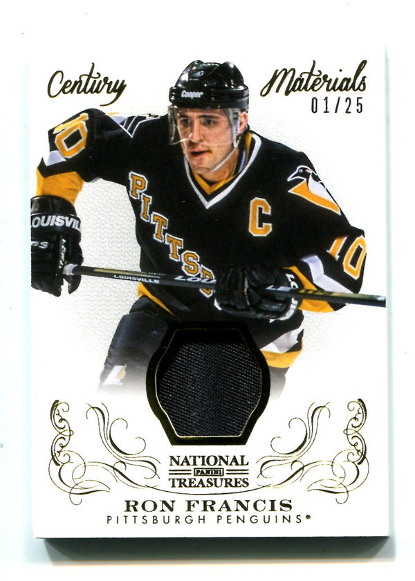 Ron Francis 2013 Panini National Treasures Century Materials #CMRF Card /25