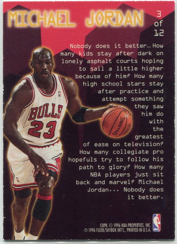 Michael Jordan 1995 - 1996 Fleer Ultra Jam City Hot Packs Card