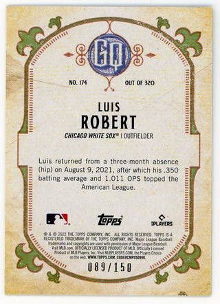 Luis Robert 2022 Topps GQ #174 Card