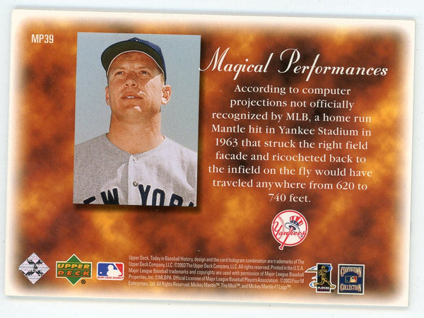 Mickey Mantle 2003 Upper Deck Magical Performances Bat Relic #MP-39 | Hollywood Collectibles Mickey Mantle 2003 Upper Deck Magical Performances Bat Relic #MP-39 | Hollywood Collectibles