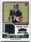 Bijan Robinson 2023 Panini Contenders Rookie Ticket Jersey RC #TS4