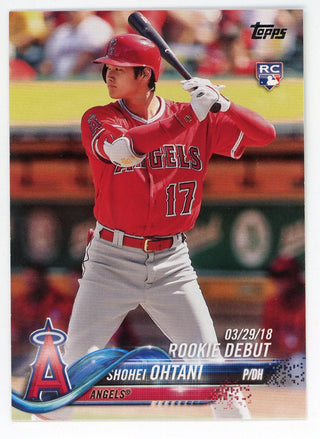Shohei Ohtani 2018 Topps Update Series Rookie Debut Card #US285