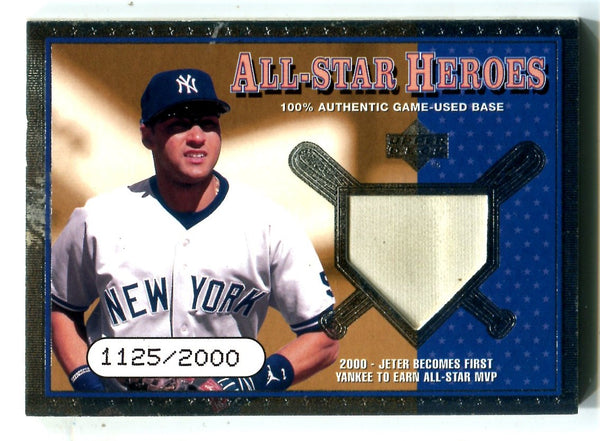 Derek Jeter 2001 Upper Deck All-Star Heroes Base Card 1125/2000