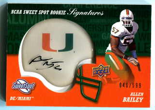 Allen Bailey Upper Deck NCAA Sweet Spot Rookie Signatures Auto Card /599