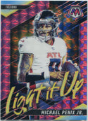 Michael Penix Jr. 2025 Panini Mosaic Light It Up Purple Mosaic Prizm Card #25 37/49