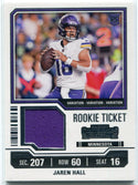 Jaren Hall 2023 Panini Contenders Rookie Ticket Jersey Variation RC #TS16V