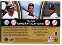 Reggie Jackson/Don Mattingly/Derek Jeter Upper Deck Sweet Swatch Card