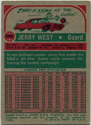 Jerry West 1973 - 1974 Topps Card #100
