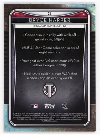 Bryce Harper 2020 Topps T #27 Card