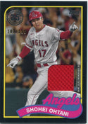 Shohei Ohtani 2024 Topps 1989 Throwback Relic Black Border Card  181/199