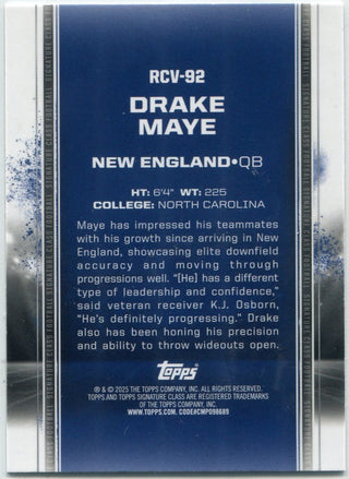 Drake Maye 2025 Topps Signature Class RC #RCV-92