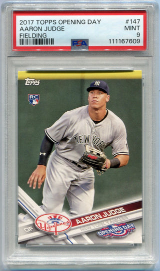 Aaron Judge 2017 Topps Opening Day Fielding RC #147 PSA Graded 9