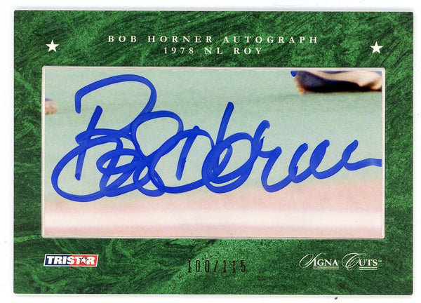 Bob Horner Autographed 2008 Tristar Signa Cuts