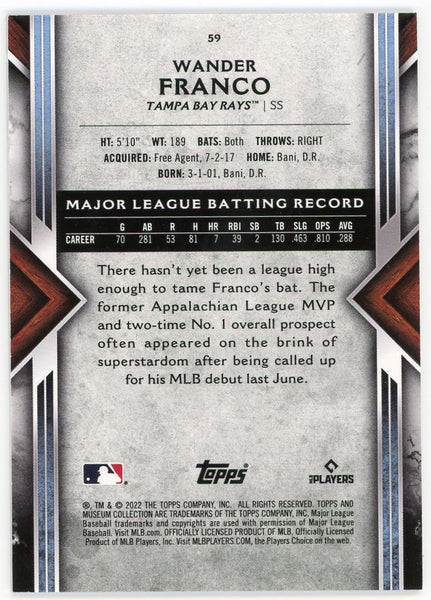 2022 Museum Collection WANDER FRANCO RC #59 Tampa Bay