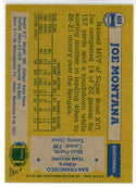 Joe Montana 1983 Topps NFC All Pro Card #488