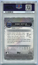 Bobby Witt Jr. 2022 Bowman Sterling Mini Diamond Refractor RC #BSR-37 110/150 PSA Graded 9