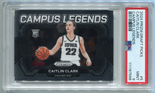 Caitlin Clark 2024 Panini Prizm Draft Picks Campus Legends RC #5 PSA Graded 9