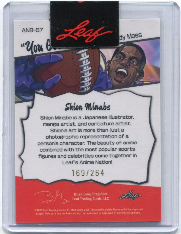 Randy Moss 2023 Leaf Metal Anime Nation Card #ANB-67 169/264