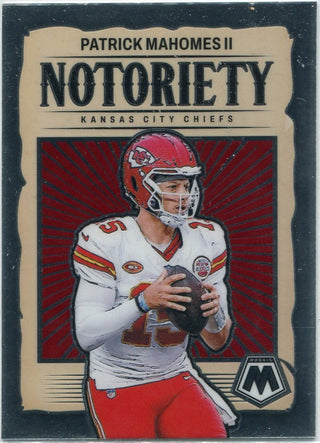 Patrick Mahomes II 2024 Panini Mosaic Notoriety Card #1