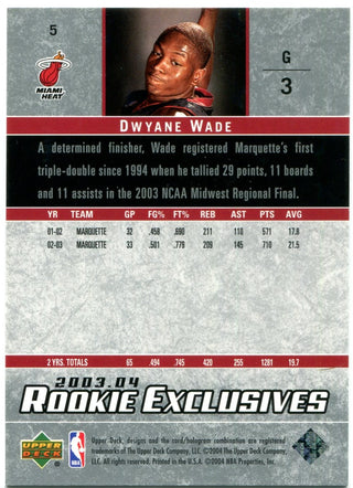 Dwyane Wade 2003-04 Upper Deck Star Rookie Exclusives