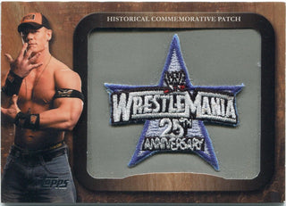 John Cena 2009 Topps Wrestlemania 25th Anniversary Patch Card #P1