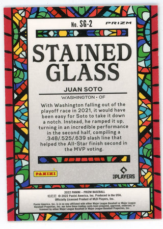 Juan Soto 2022 Panini Prizm Stained Glass #SG-2