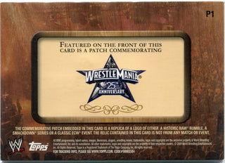 John Cena 2009 Topps Wrestlemania 25th Anniversary Patch Card #P1
