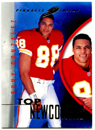 Tony Gonzalez Pinnacle 1997 Top Newcomers Rookie