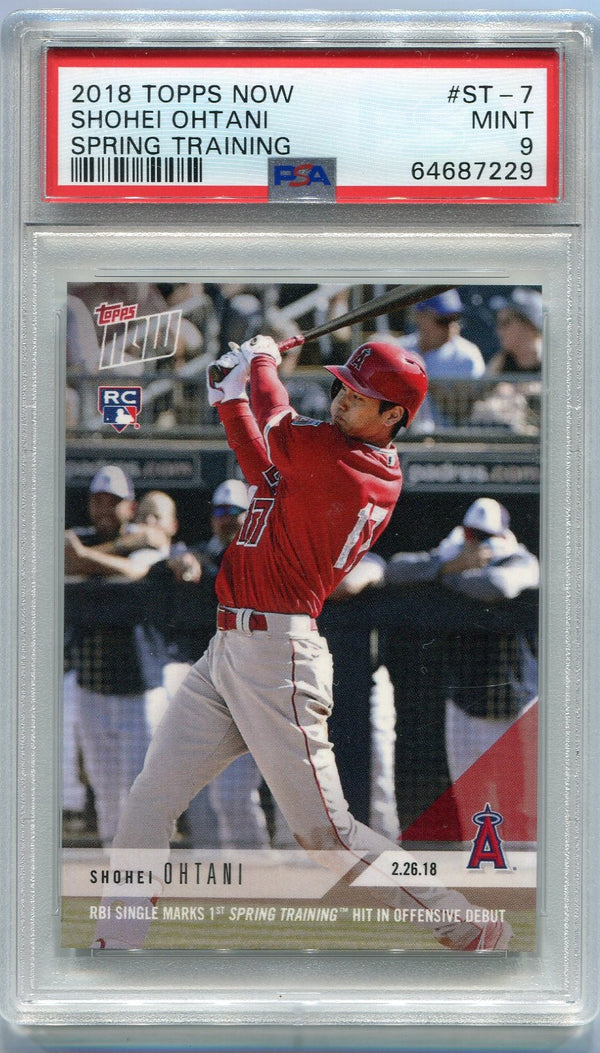 Shohei Ohtani 2018 Topps Now Spring Training RC #ST-7 PSA Graded 9