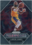Lebron James 2020 - 2021 Panini Prizm Fireworks Card #29