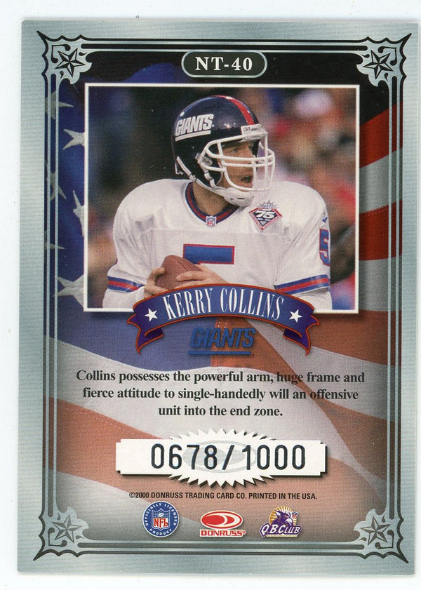 Kerry Collins 2000 Donruss National Treasures #NT-40