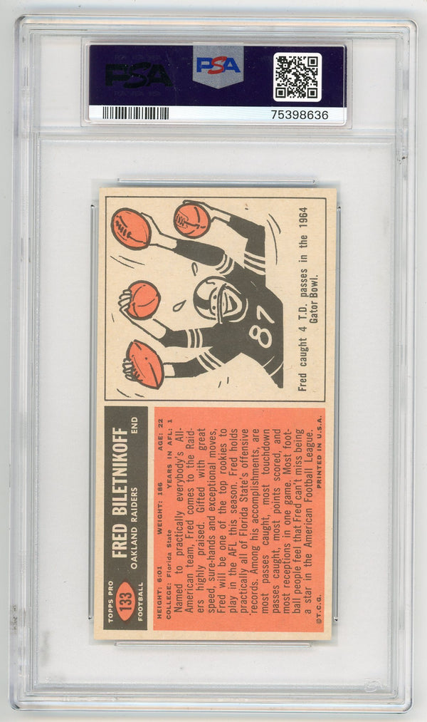 Fred Biletnikoff 1965 Topps #133 PSA 4