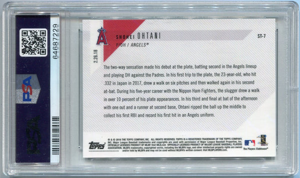 Shohei Ohtani 2018 Topps Now Spring Training RC #ST-7 PSA Graded 9