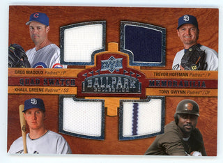 Greg Maddux / Khalil Greene/ Tony Gwynn / Trevor Hoffman 2008 Upper Deck Quad Swatch Patch Relics #215