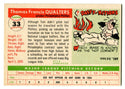 Tom Qualters 1955 Topps #33 Card