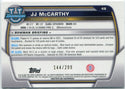JJ McCarthy 2022 Bowman Chrome University Aqua Wave Refractor RC #48 144/299
