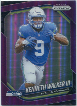Kenneth Walker III 2025 Panini Prizm Purple Prizm Card #272 36/125