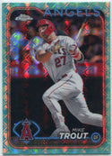 Mike Trout 2024 Topps Aqua Logofractor Card #200 25/199