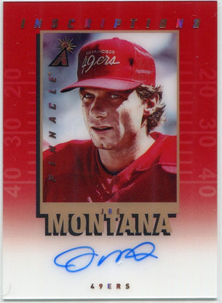 Joe Montana 2022 Panini Pinnacle Inscriptions Autographed Card #PI-JM