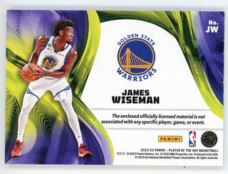 James Wiseman 2022-23 Panini Player of the Day Patch Relic #JW