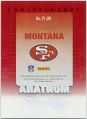 Joe Montana 2022 Panini Pinnacle Inscriptions Autographed Card #PI-JM