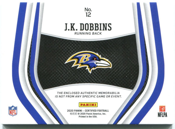 Panini Certified J.K. Dobbins New Generations Tri Color Patch Auto Rookie 58/99