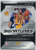 James Worthy 2023 - 2024 Panini Prizm Signatures Autographed Blue Prizm Card #SIG-JWT 38/49