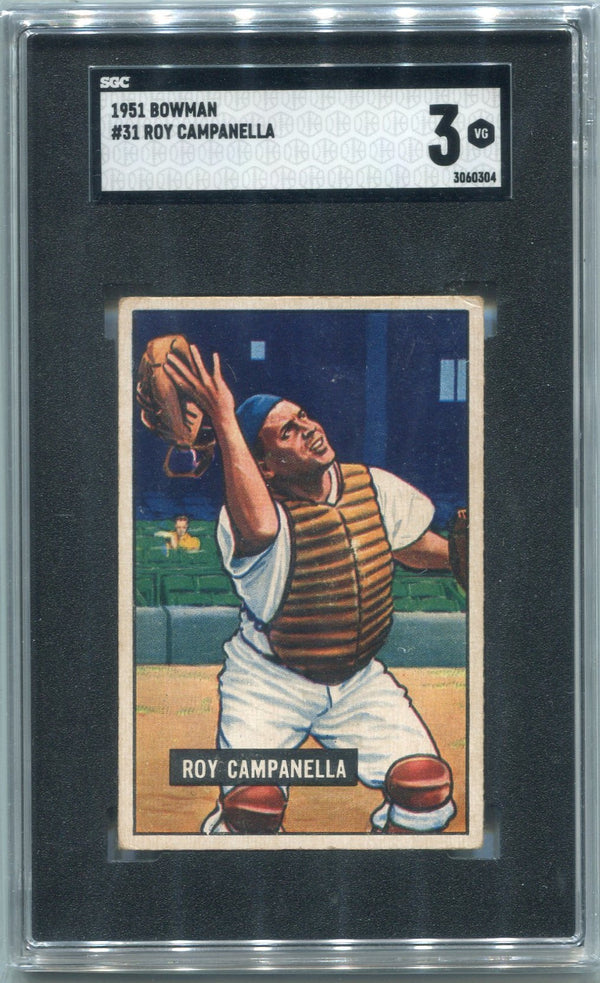 Roy Campanella 1951 Bowman Card #31 SGC 3