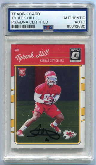 Tyreek Hill 2016 Panini Donruss Optic Autographed RC PSA/DNA Certified