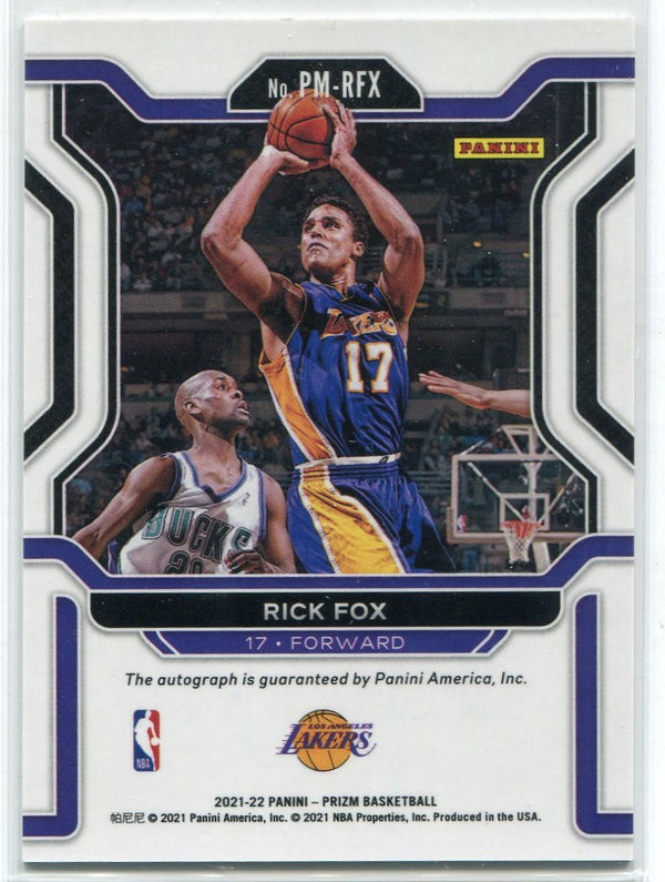 Rick Fox 2021 - 2022 Panini Prizm Penmanship Autographed Card #PM-RFX